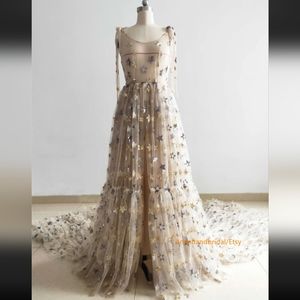 Champagne wedding/ prom dress size 12